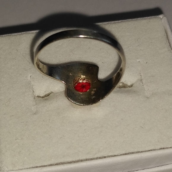 Sterling 925 Mexican silver lab created Ruby - Picture 2 of 7